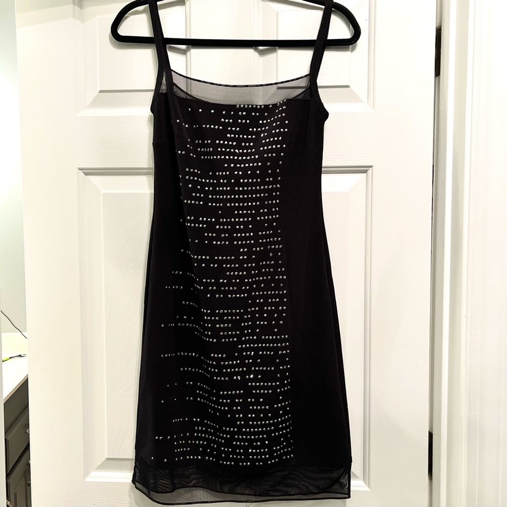 Tadashi Shoji Vintage Black Holiday Cocktail New Years Mini Dress Size Small